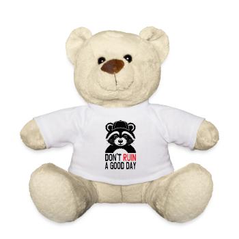 Panda Saying Don't Ruin a Good Day - Teddy Bear - white - Front