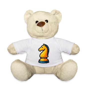 Dominez l'Échiquier: Cavalier Stratégique - Nounours - blanc - Devant