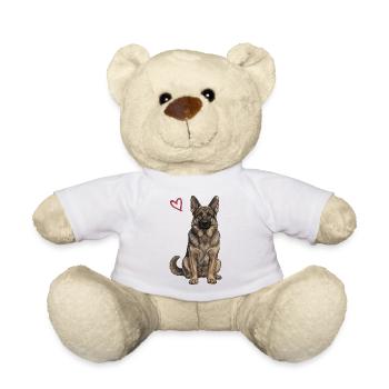 Schwarz-brauner Deutscher Schäferhund - Teddy - Weiß - Vorne