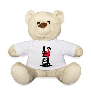 Bierliebe-Zeichentrickfilm - Teddy - Weiß - Vorne