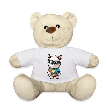 Alpaca Llama Comic Holiday - Teddy Bear - white - Front