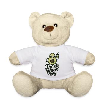 Avocado Sommer Shirt Geschenk für Avocado Fans - Teddy - Weiß - Vorne