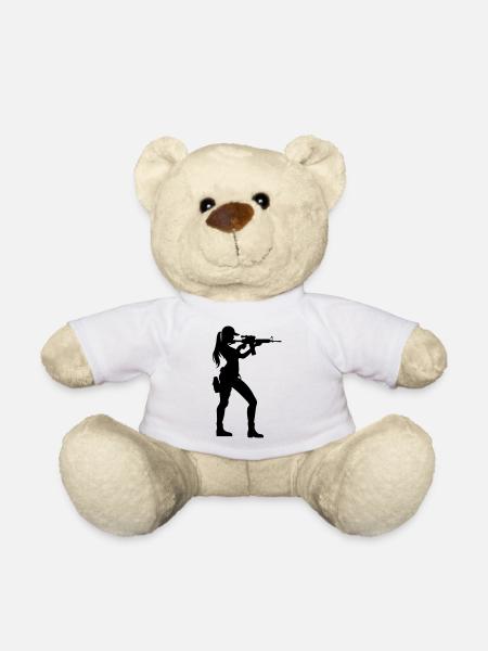 Soldat Frau - Teddy - Weiß