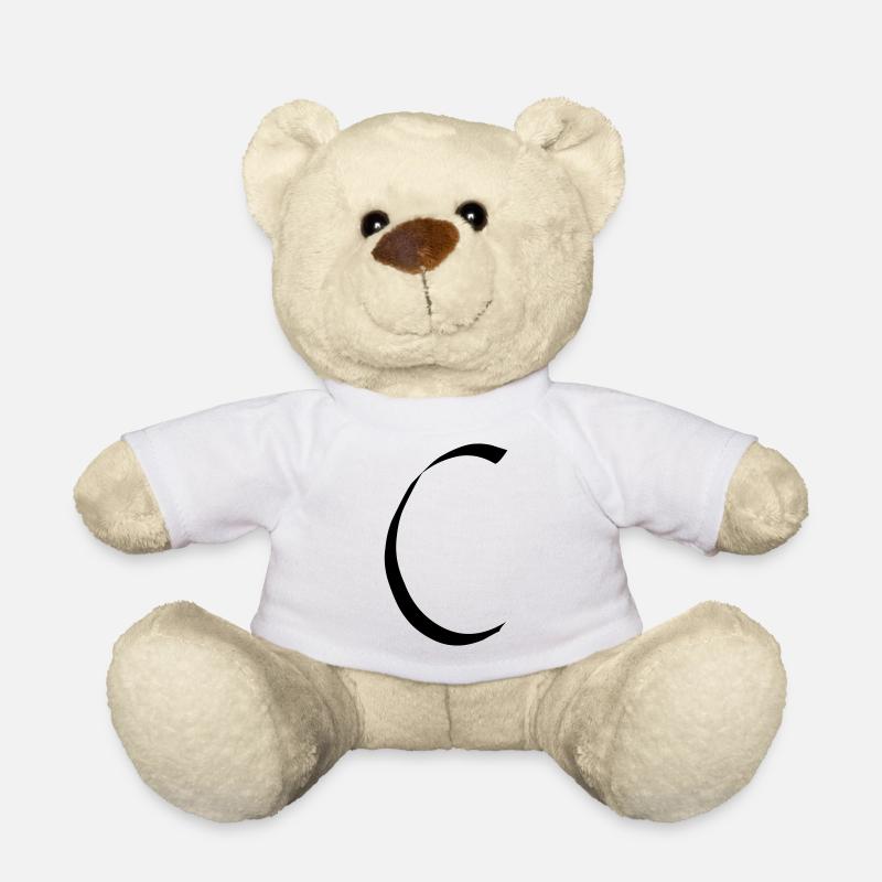 Letter C - Teddy Bear - white