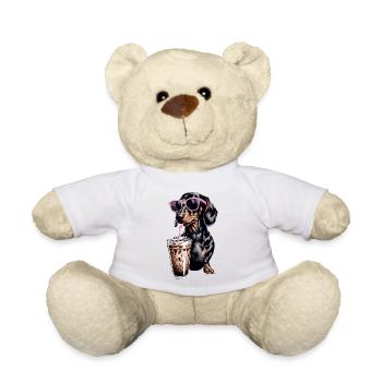 Dackel Eiskaffee - Teddy - Weiß - Vorne