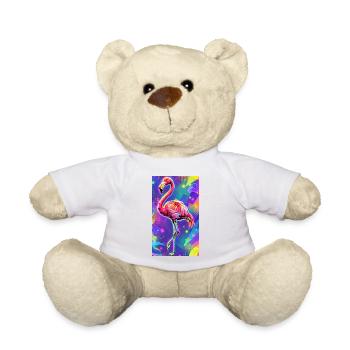 flamingo - Teddy Bear - white - Front