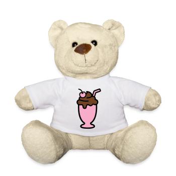 Milchshake Eiscreme Icon - Teddy Bear - white - Front
