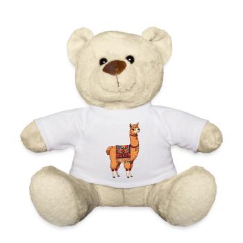 No drama, just llama - Teddy Bear - white - Front