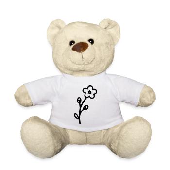 Flower 3 - Teddy Bear - white - Front
