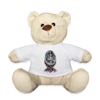 Mondphasen-Wurzel in magischer Schneekugel - Teddy - Weiß - Vorne