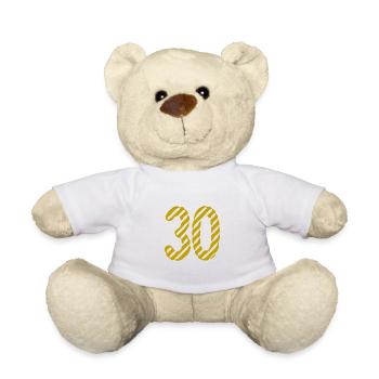 30. 30 YEARS. 30th ANNIVERSARY. 30TH ANNIVERSARY. - Teddy Bear - white - Front
