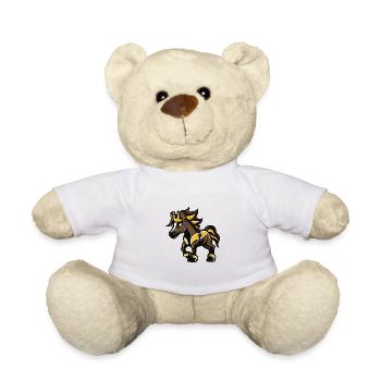 Couronne de bande dessinée de cheval - Nounours - blanc - Devant