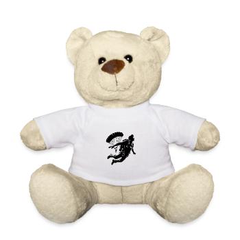 Fallschirmsprung Hobby Fallschirmspringer - Teddy - Weiß - Vorne