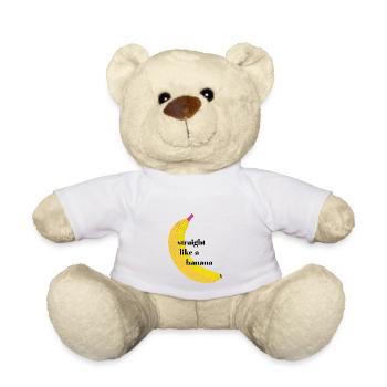 straight like a banana' humor und witz mit frucht - Teddy - Weiß - Vorne