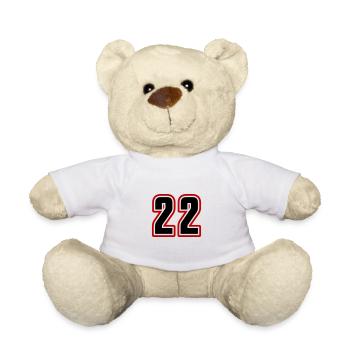 22 symbole de nombre - Nounours - blanc - Devant