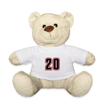 20 Zahl symbol - Teddy - Weiß - Vorne