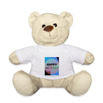 BIRTHDAY,HAPPY BIRTHDAY,HAPPY BIRTHDAY - Teddy Bear - white - Front