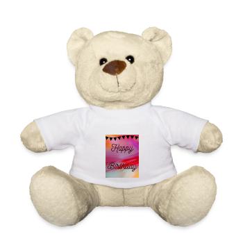 BIRTHDAY,HAPPY BIRTHDAY,HAPPY BIRTHDAY - Teddy Bear - white - Front