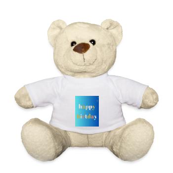 HAPPY BIRTHDAY. HAPPY BIRTHDAY. ANNIVERSARY. - Teddy Bear - white - Front