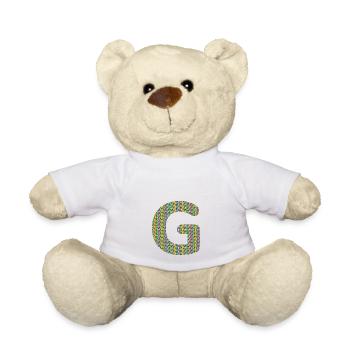 Coeur coloré G Design - Unique et élégant ! - Nounours - blanc - Devant