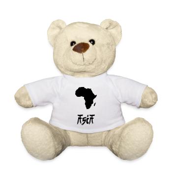 Funny Africa Shirt avec Asia noir - Nounours - blanc - Devant