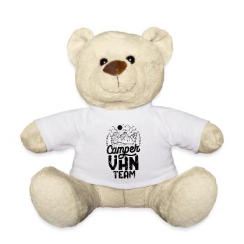 Caravane camper van camping-car campeur de l’équipe - Nounours - blanc - Devant