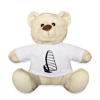 Segelboot Surf Windsurfing Geschenk Kitesurfing - Teddy - Weiß - Vorne