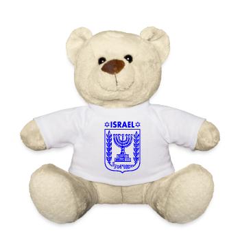 menora wappen von israel Wappen Israels - Teddy - Weiß - Vorne