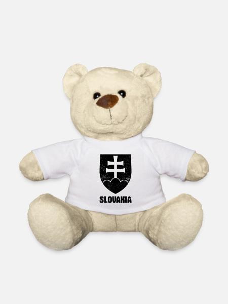 Slowakia Slowakei Wappen Europa Slowakisch - Teddy - Weiß