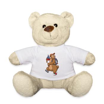 First Class Enrollment Cartoon - Teddy Bear - white - Front