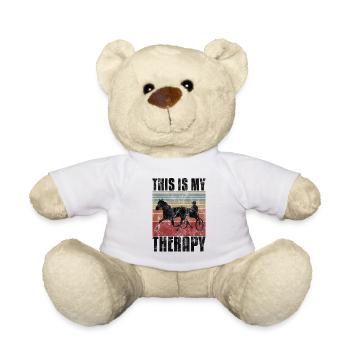 This is my therapy Trotting Harness Width Retro - Teddy Bear - white - Front