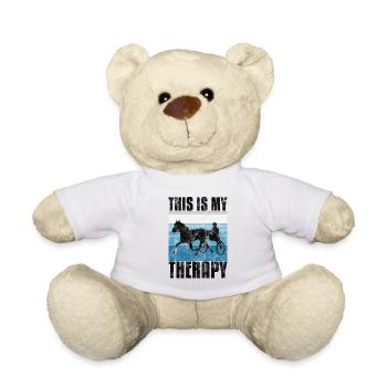 This is my therapy Trotting Harness Width Retro - Teddy Bear - white - Front