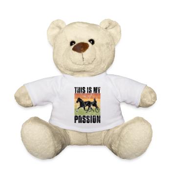 C’est ma Passion Trotting Races Retro - Nounours - blanc - Devant