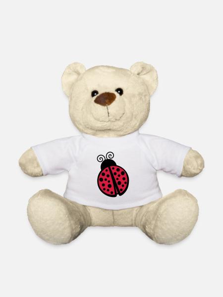 Marienkäfer - Teddy - Weiß