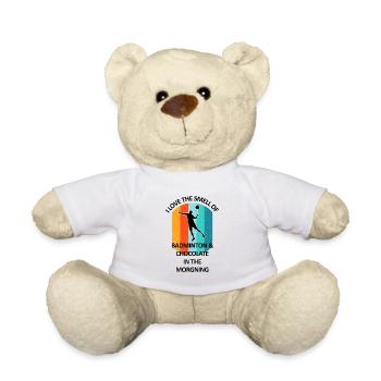 Badminton Badminton Badminton Player Chocolat - Nounours - blanc - Devant