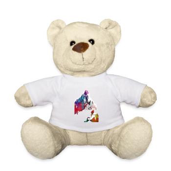 mountaineer climbing sport art #mountaineer #climb - Teddy Bear - white - Front