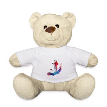 Fishing sport art #fishing - Teddy Bear - white - Front