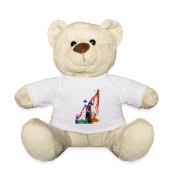 Fishing sport art #fishing - Teddy Bear - white - Front