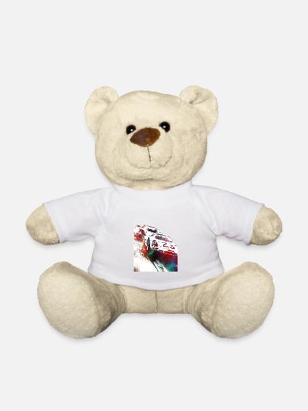 Racing car #racing #sport - Teddy Bear - white