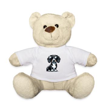 Cute Dachshund Dog - Teddy Bear - white - Front