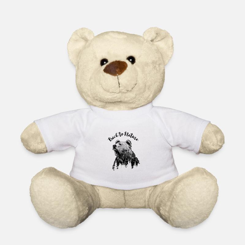 Bear longs for forest and nature - Teddy Bear - white