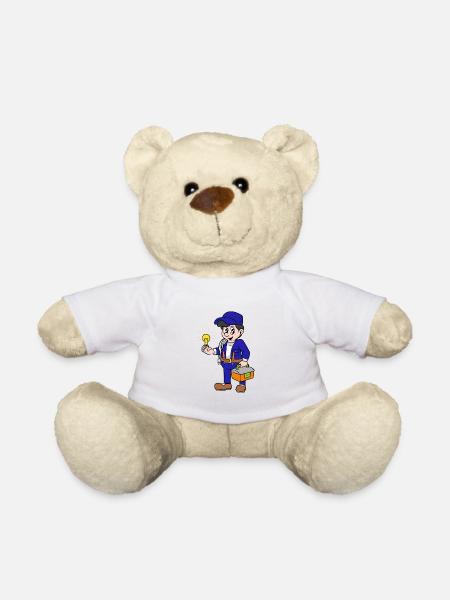 Elektroinstallateur - Teddy - Weiß
