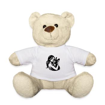 Maman bouledogue français - conception vectorielle dogmom - Nounours - blanc - Devant