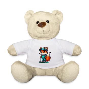 Golf renard dessin animé motif Fun - Nounours - blanc - Devant