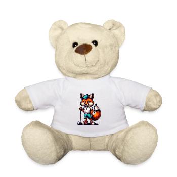 Renard jouant au golf avec charme et style - Nounours - blanc - Devant