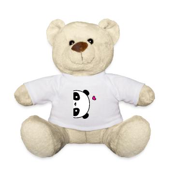 Jolie affiche de panda avec coeur - Nounours - blanc - Devant