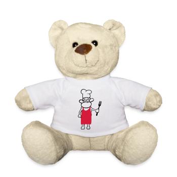 chef de cuisine - Nounours - blanc - Devant