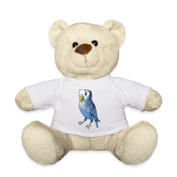 wellensittich budgie budgerigar birds voegel - Teddy - Weiß - Vorne