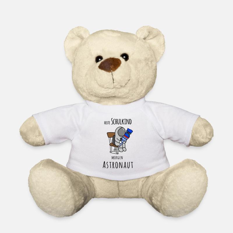 Heute Schulkind, morgen Astronaut | Einschulung - Teddy - Weiß