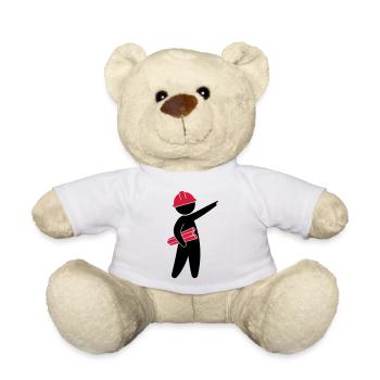 Un ingénieur sur un chantier de construction - Nounours - blanc - Devant